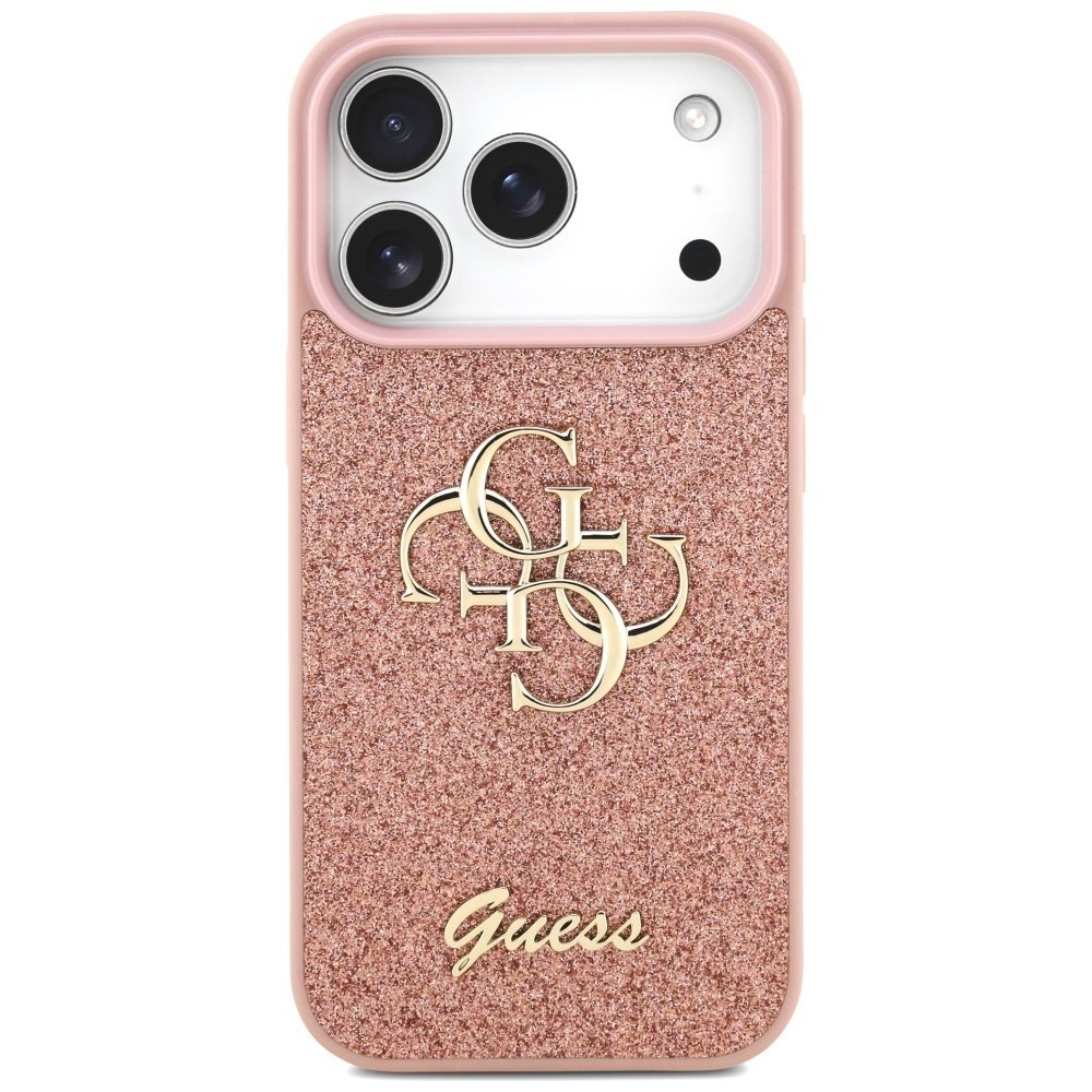 Etui Guess Fixed Glitter Big 4G do iPhone 17 Pro różowy